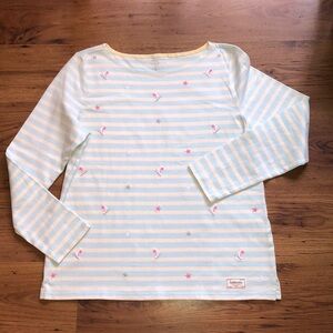 EUC Talbots Ice skates Authentic Talbots striped tee Size L